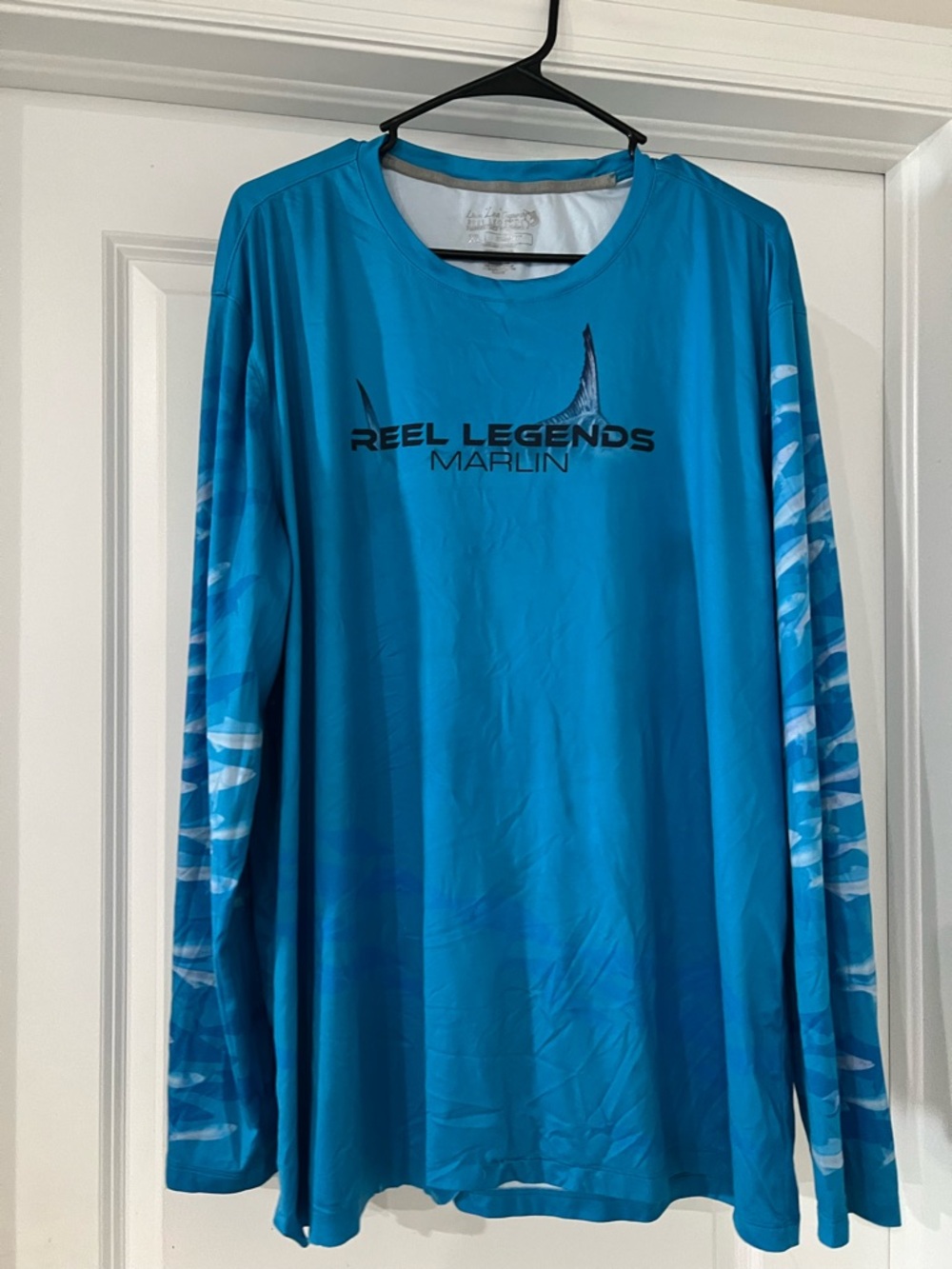 Reel Legends Blue Marlin Long-Sleeve Performance Shirt
